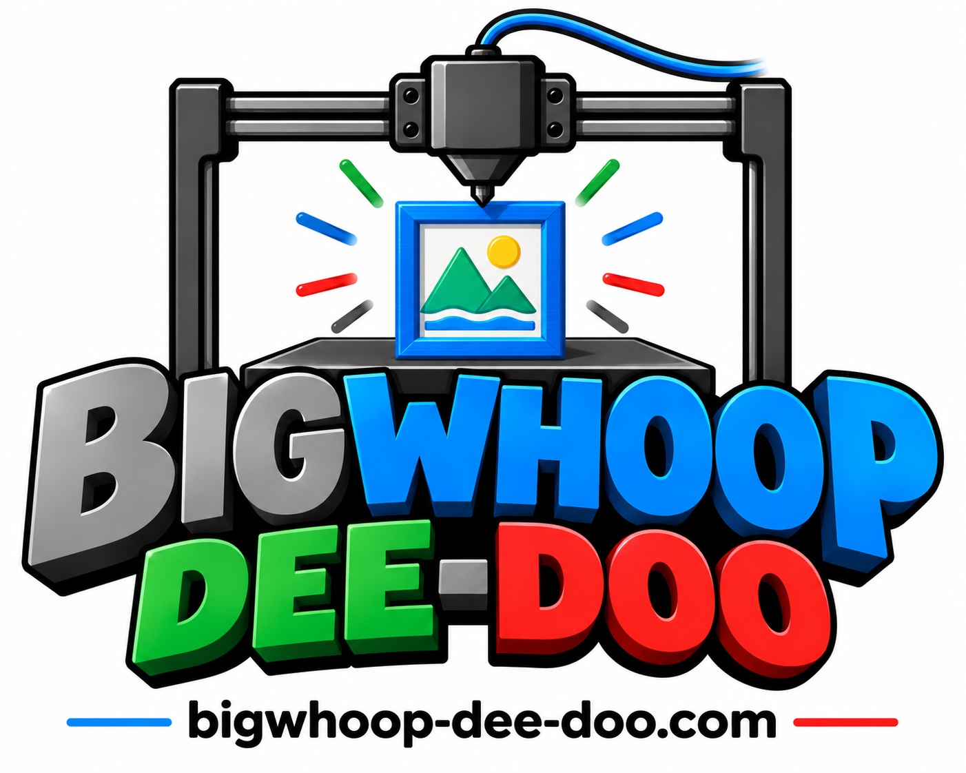 Bigwhoop Dee-Doo logo with a 3D printer